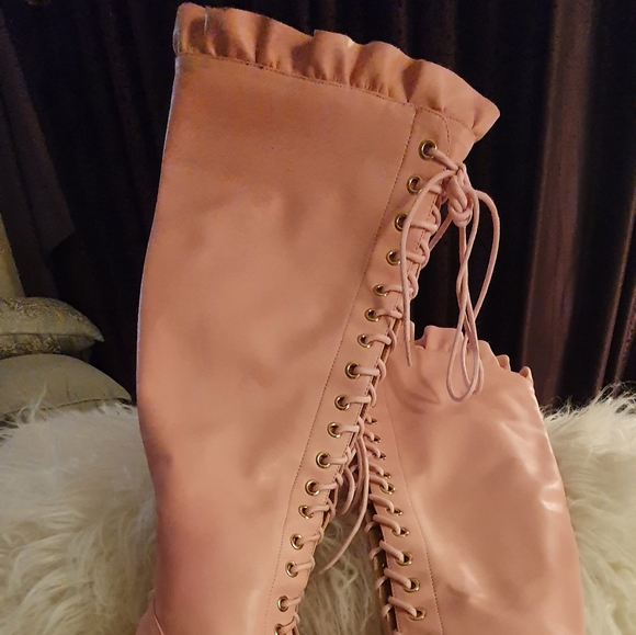 Shoes New Pink Knee High Boots Poshmark